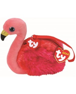 Плюшено портмоне TY Toys - Фламинго Gilda, 10 cm