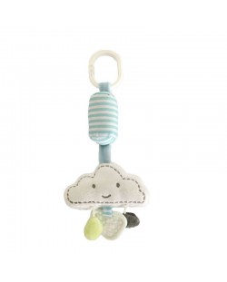 Плюшена играчка за количка KikkaBoo Clouds - С гризалка и звънче