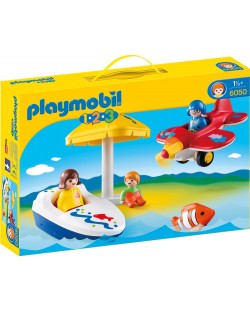 Комплект фигурки Playmobil 1.2.3 - Забава на открито
