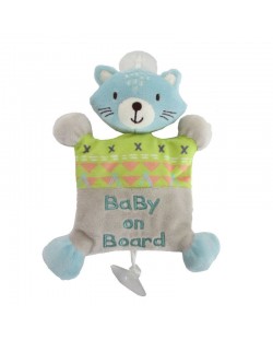 Плюшена играчка за кола KikkaBoo Cats - Baby on Board