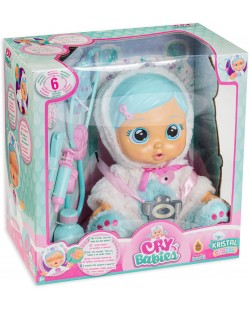 Плачеща кукла със сълзи IMC Toys Cry Babies - Кристал, болно бебе