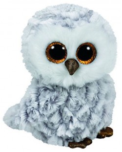 Плюшена играчка TY Toys Beanie Boos - Бухал Owlette, бял, 15 cm