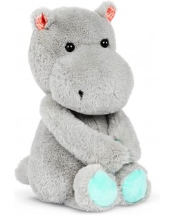 Плюшена играчка Battat - Хипопотам, 30 cm, тъмносив
