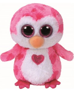 Плюшена играчка TY Toys Beanie Boos - Пингвин Juliet, розов, 15 cm