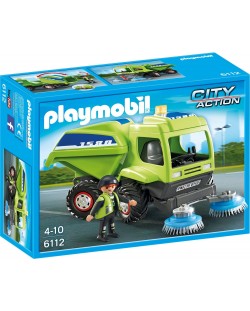 Комплект фигурки Playmobil City Action - Уличен чистач с камион