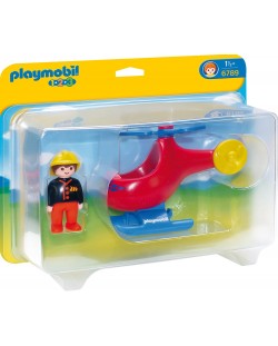 Фигурки Playmobil 1.2.3. - Спасителен хеликоптер
