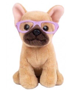Плюшена играчка Studio Pets - Куче Френски булдог с очила, Фреди