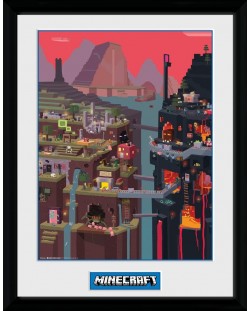 Плакат с рамка GB eye Games: Minecraft - World