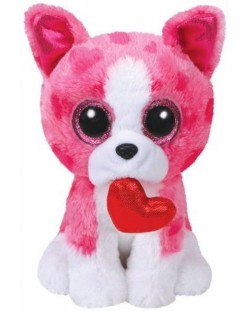 Плюшена играчка TY Toys Beanie Boos - Куче Romeo, розово, 15 cm