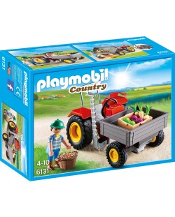 Комплект фигурки  Playmobil Country - Трактор за прибиране на реколтата