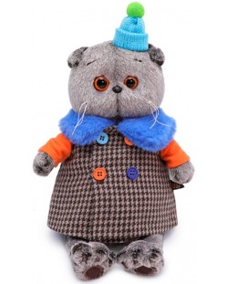 Плюшена играчка Budi Basa - Коте Басик с шарено палтенце, 25 cm