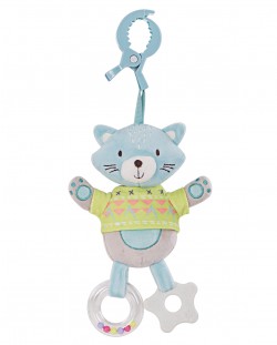 Плюшена играчка за закачане KikkaBoo - Cat