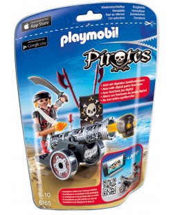 Фигурки Playmobil Pirates - Пират с черно оръдие