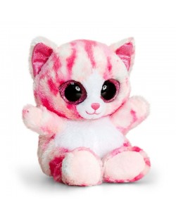 Плюшена играчка Keel Toys Animotsu - Розово коте, 15 cm