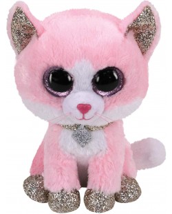 Плюшена играчка TY Toys - Коте Fiona, розово, 15 cm