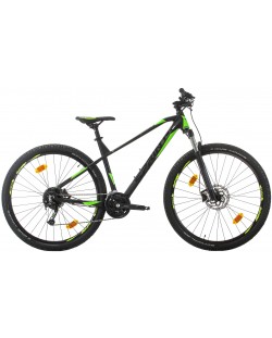 Планински велосипед със скорости SPRINT - Apolon, 29", 440 mm, черен/зелен