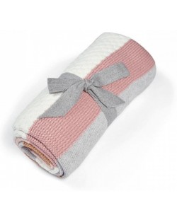 Плетено одеяло Mamas & Papas, 70 х 90 cm, Multi Stripe Pink