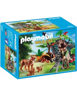 Комплект фигурки Playmobil Wild Life - Видео оператор снима семейство рисове