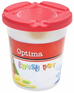 Пластмасова чашка за четки Optima - С капак, асортимент
