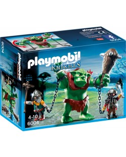 Комплект фигурки Playmobil Knights - Гигантски трол с джуджета - бойци