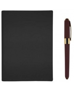 Подаръчен комплект Victoria's Journals - Smith, черен, 2 части, в кутия