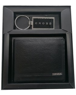 Подаръчен комплект Cross Classic Century - Портфейл и ключодържател, черен