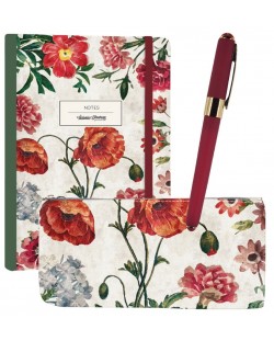 Подаръчен комплект Victoria's Journals - Poppy, 3 части, в кутия