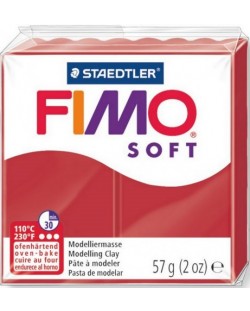Полимерна глина Staedtler Fimo Soft - 57 g, червена