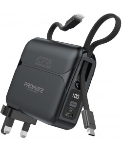 Портативна батерия ProMate - PowerPack-20Pro, 20000 mAh, черна