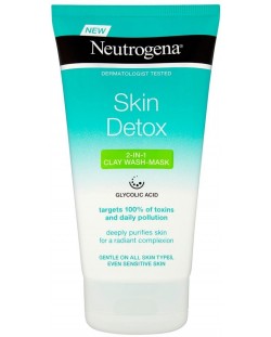 Neutrogena Skin Detox Почистваща маска за лице с глина, 150 ml