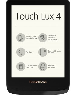 Електронен четец PocketBook Touch Lux4 - черен (разопакован)