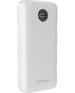 Портативна батерия Canyon - PB-2002, 20000 mAh, бяла
