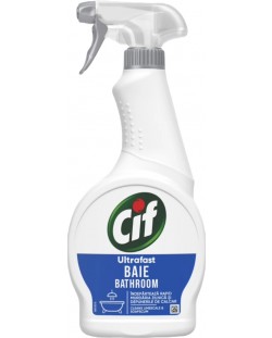 Почистващ спрей за баня Cif - Ultrafast, 500 ml