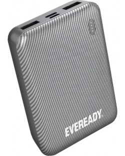 Портативна батерия EVEREADY - Mini, 10000 mAh, сребриста