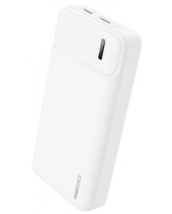 Портативна батерия Recci - RPB-N17, 20000 mAh, бяла