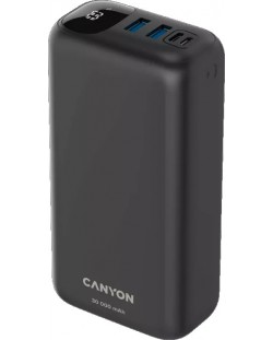 Портативна батерия Canyon - PB-301, 30000 mAh, черна