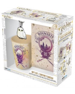 Подаръчен комплект ABYstyle Movies: Harry Potter - Hogwarts (purple)