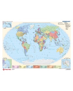Подложка за бюро Panta Plast - С политически карти на Света и Европа