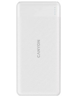 Портативна батерия Canyon - PB-109, 10000 mAh, бяла