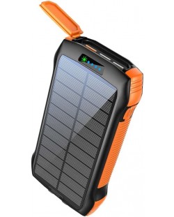 Портативна батерия ProMate - Rugged Ecolight Solar, 20000 mAh, черна