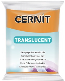 Полимерна глина Cernit Translucent - Оранжева, 56 g