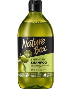 Nature Box Подсилващ шампоан, маслина, 385 ml