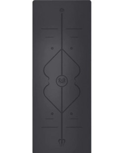 Постелка за йога Maxima - 183 x 68 x 0.4 cm, черна