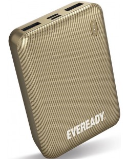 Портативна батерия EVEREADY - Mini, 10000 mAh, златиста