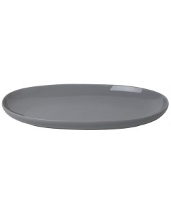 Порцеланова овална чиния Blomus - Ro, 18 х 30 cm, сива