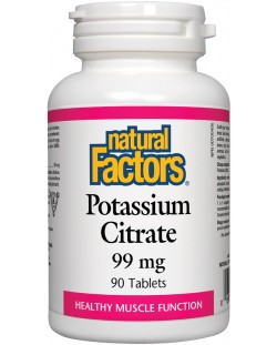 Potassium Citrate, 99 mg, 90 таблетки, Natural Factors