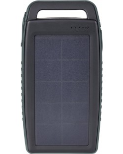 Портативна батерия Boompods - Solar, 10000 mAh, черна/сива