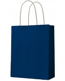 Подаръчна торба S. Cool - крафт, синя, L