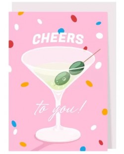 Поздравителна картичка Creative Goodie - Cheers to you