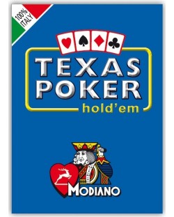 Покер карти Texas Hold’em Poker Modiano - син гръб
